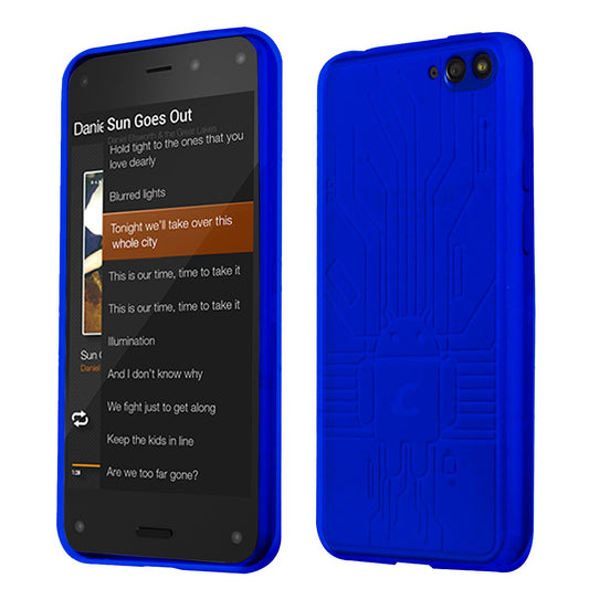 Cruzerlite Caso Bugdroid Circuito TPU para el Fire, Azul