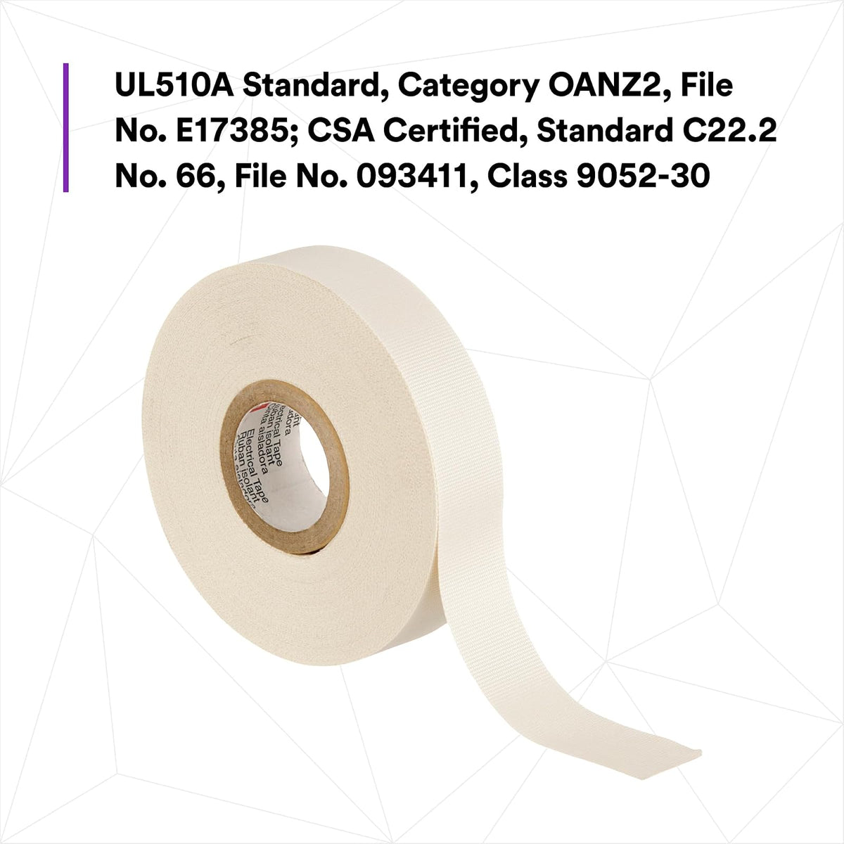 3M Cinta de Fibra de Vidrio 19mm x 20m | Adhesivo no corrosivo, sensible a la presión, alta temperatura, protección contra la corrosión, tejido de 7 mil