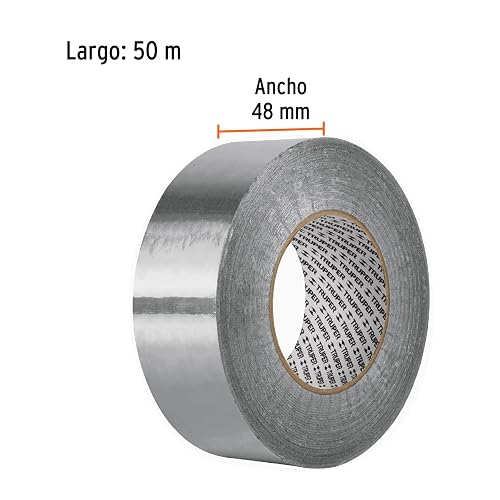 Truper CALU-50, Cinta de aluminio de 48 mm x 50 m