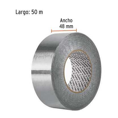 Truper CALU-50, Cinta de aluminio de 48 mm x 50 m
