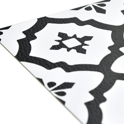 FloorPops FP2480 - Azulejos de piso para despegar y pegar, color negro