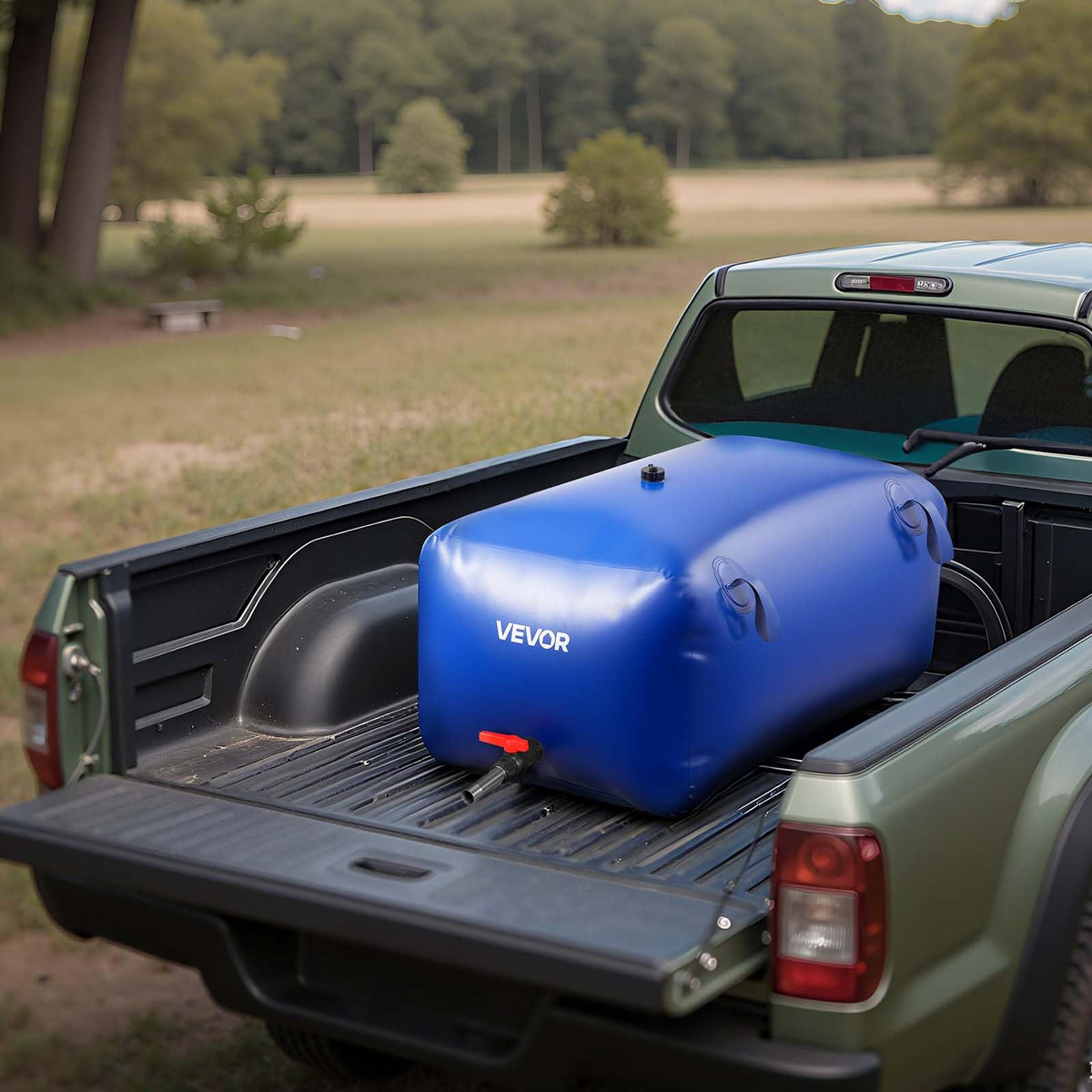 VEVOR ​Vejiga del Almacenamiento de Agua con Válvula 240 L, Bolsa de Agua de PVC Doble Capa 1000D, Portátil y Plegable, Resistente a Fugas, para Autocaravanas, Camiones, Uso en Exteriores, Azul