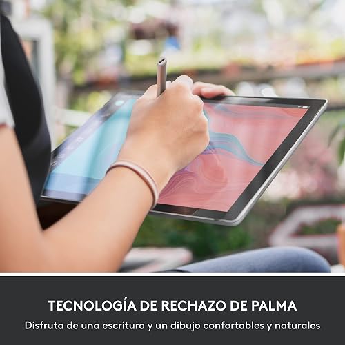 Logitech Crayon Lápiz Digital para iPad (Compatibilidad Solo con Puerto USB C) con tecnología Apple Pencil, precisión de Pixel y Punta Inteligente Dynamic con Carga rápida USB C - Gris