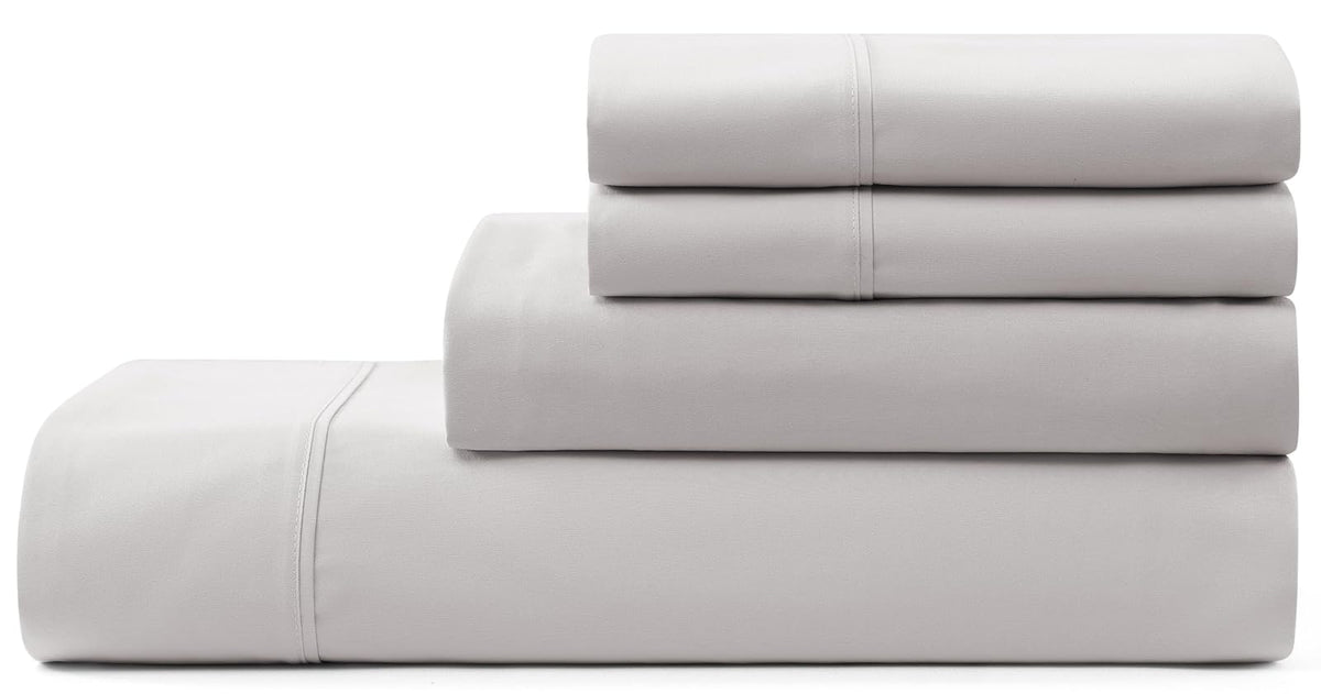 UGG - Juego de sábanas Queen de 4 Piezas de Lujo con Bolsillos Profundos y 2 Fundas de Almohada, hipoalergénicas, Lavables a máquina, Suave, Ligero, para recámara, Queen, Gris Piedra (Hedi)