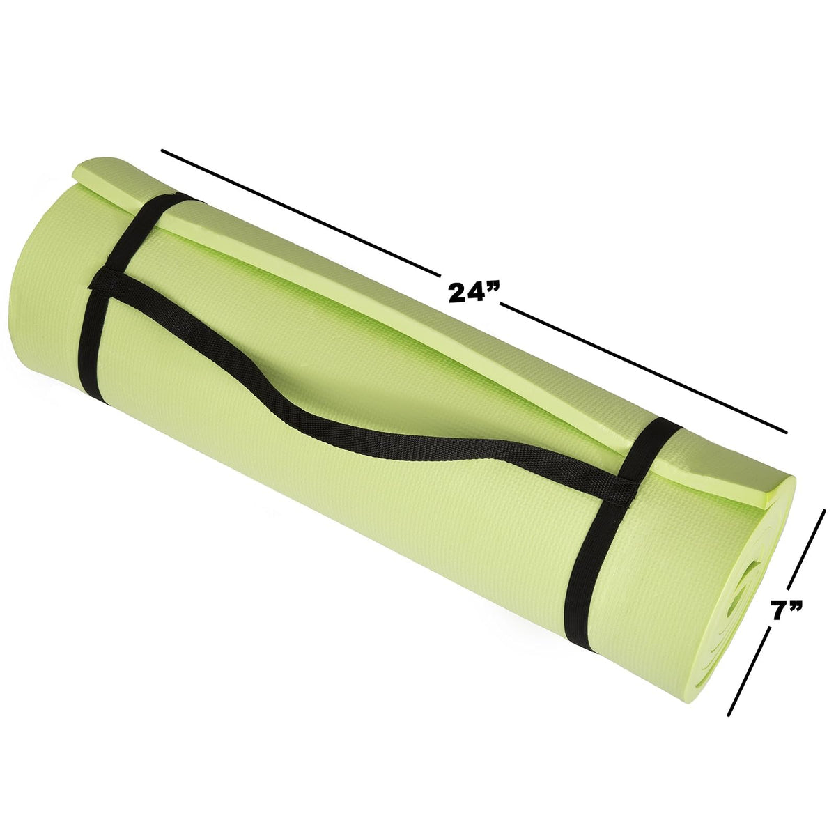 Wakeman Fitness - Colección de Alfombrillas de Yoga Extra Gruesas – Espuma Antideslizante cómoda, Alfombrilla de Ejercicio Duradera para Fitness, Pilates y Entrenamiento con Correa de Transporte