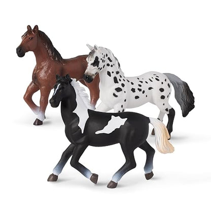 Terra by Battat - Set de caballos #4 | Set de 6 figuras de caballos de plástico con detalle realista y tamaño miniatura; juego de caballo juguete; 3 años y +
