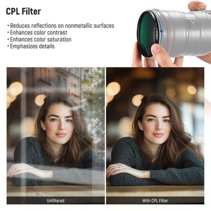 NEEWER 67mm UV/CPL/ND Kit Filtros Lentes con Estuche Rígido, Marco Aleación Aluminio & Vidrio Optico Multicapa, UV + Polarizador Circular (CPL) +Densidad Neutra (ND4) Filtro para 67mm Camara Lentes
