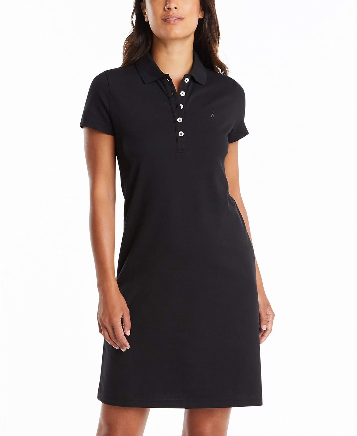 Nautica Easy Classic Short Sleeve Stretch Cotton Polo Dress Vestido Informal Mujer