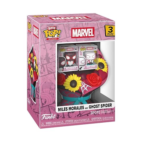 Funko Bitty Pop! Bouquet: Marvel Valentines - Miles Morales & Ghost Spider | Mercancía Oficial - Juguete Coleccionable - Idea de Regalo de Cumpleaños para Fans y Coleccionistas