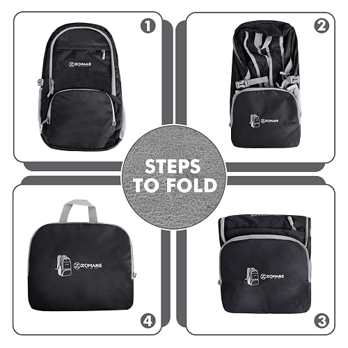 ZOMAKE Ultraligera Plegable Mochila, 30L Resistente Agua Viaje Mochila Liviana Empacable Bolsa Acampar Senderismo camina Mochila