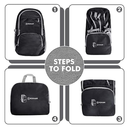 ZOMAKE Ultraligera Plegable Mochila, 30L Resistente Agua Viaje Mochila Liviana Empacable Bolsa Acampar Senderismo camina Mochila