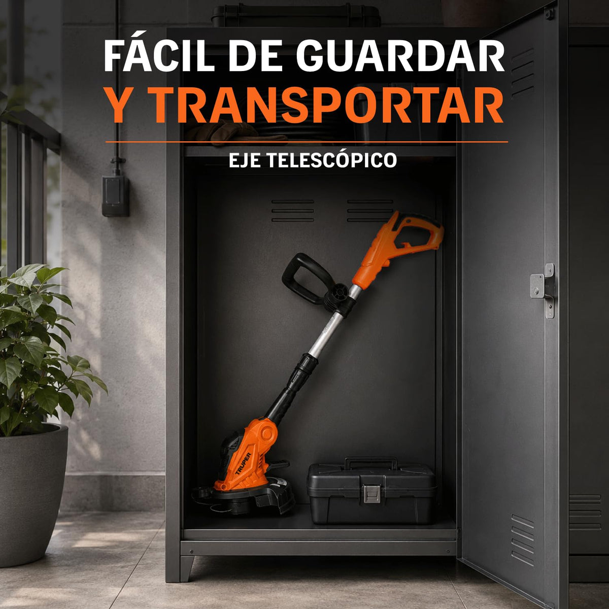TRUPER DES-550, Desbrozadora eléctrica 550 W Mango D, 13" de Corte