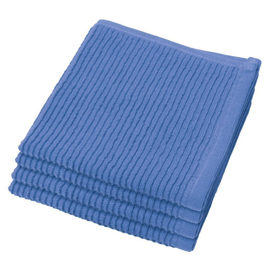 Now Designs Juego de 4 paños Acanalados, Matching Towels Are Available; Ripple dishcloths and Towels Come in a Variety of Colors to Match Any décor, Royal