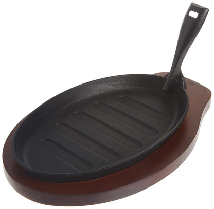 Winco Molcajete Platos y Servidores para Salsa y Fajitas, Negro - Mediano - Servidor Fajita