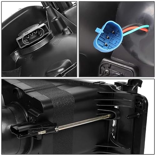 DNA MOTORING HL-LB-DR02-BK-CL1 Par de faros LED DRL compatible con 02-05 Ram 1500 2500 3500