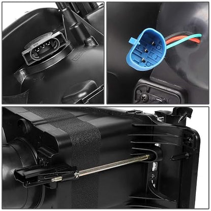 DNA MOTORING HL-LB-DR02-BK-CL1 Par de faros LED DRL compatible con 02-05 Ram 1500 2500 3500