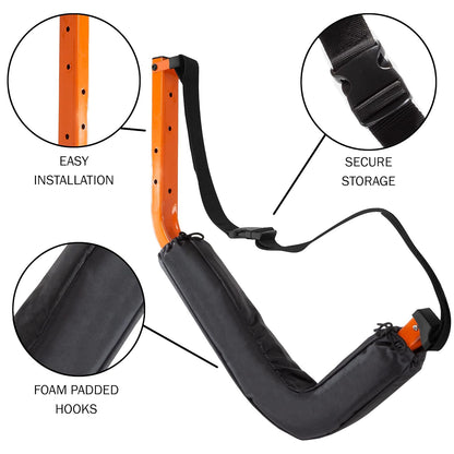 RAD Sportz - Juego de 2 Perchas de Almacenamiento para Montaje en Pared, 150 Libras de Capacidad para Kayaks, Tablas de Surf, canoas o Tablas de Snowboard (Naranja)