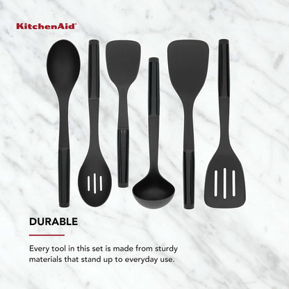 KitchenAid - Juego de herramientas universal, 6 piezas, color negro