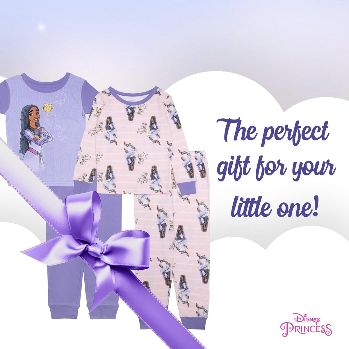 Disney - Conjunto de Pijama de algodón de 4 Piezas para niñas, Suave y Lindo para niños
