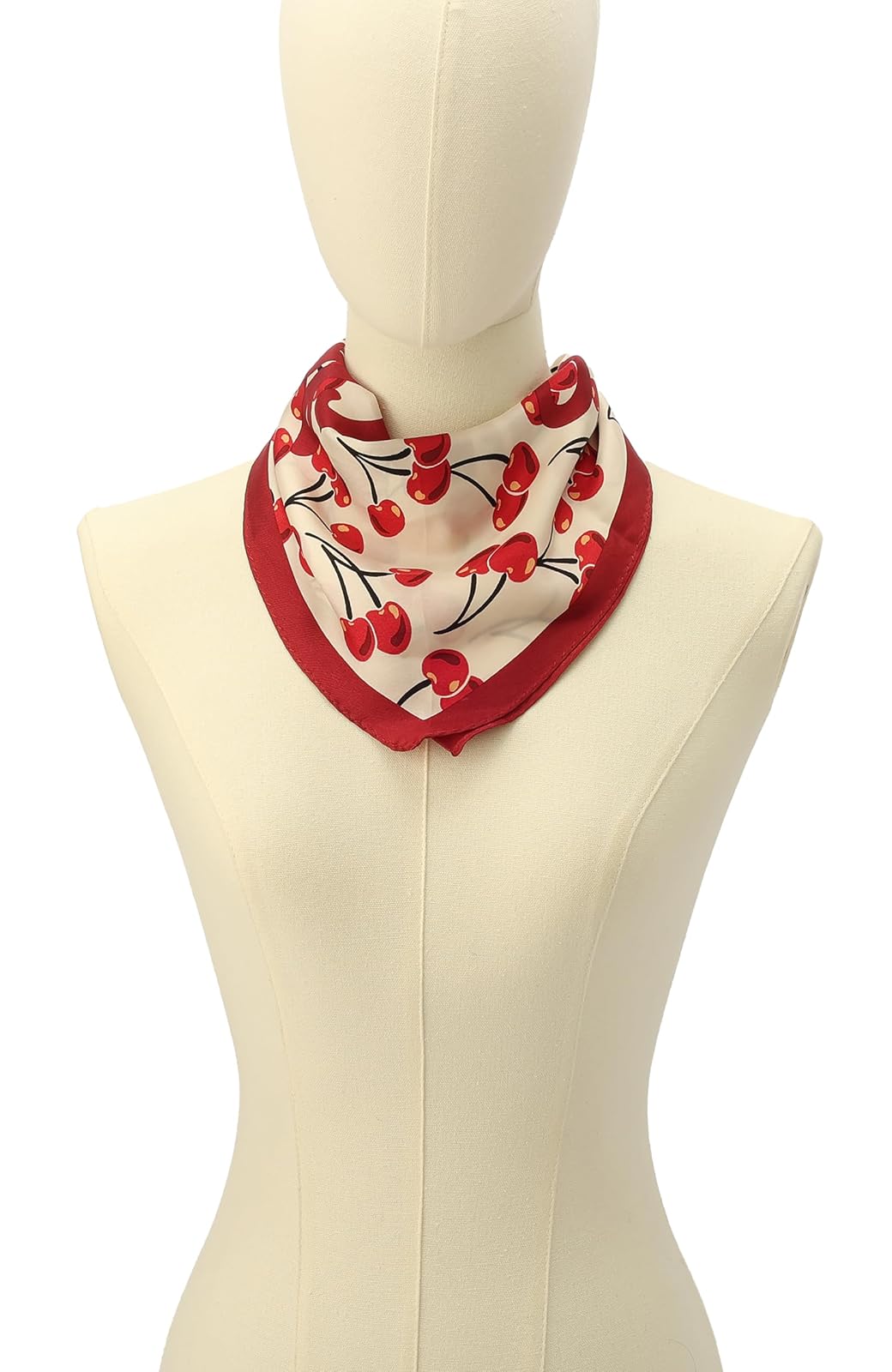 Coach Cherries Swirl - Diamante de seda estampado, rojo tiza, Talla única