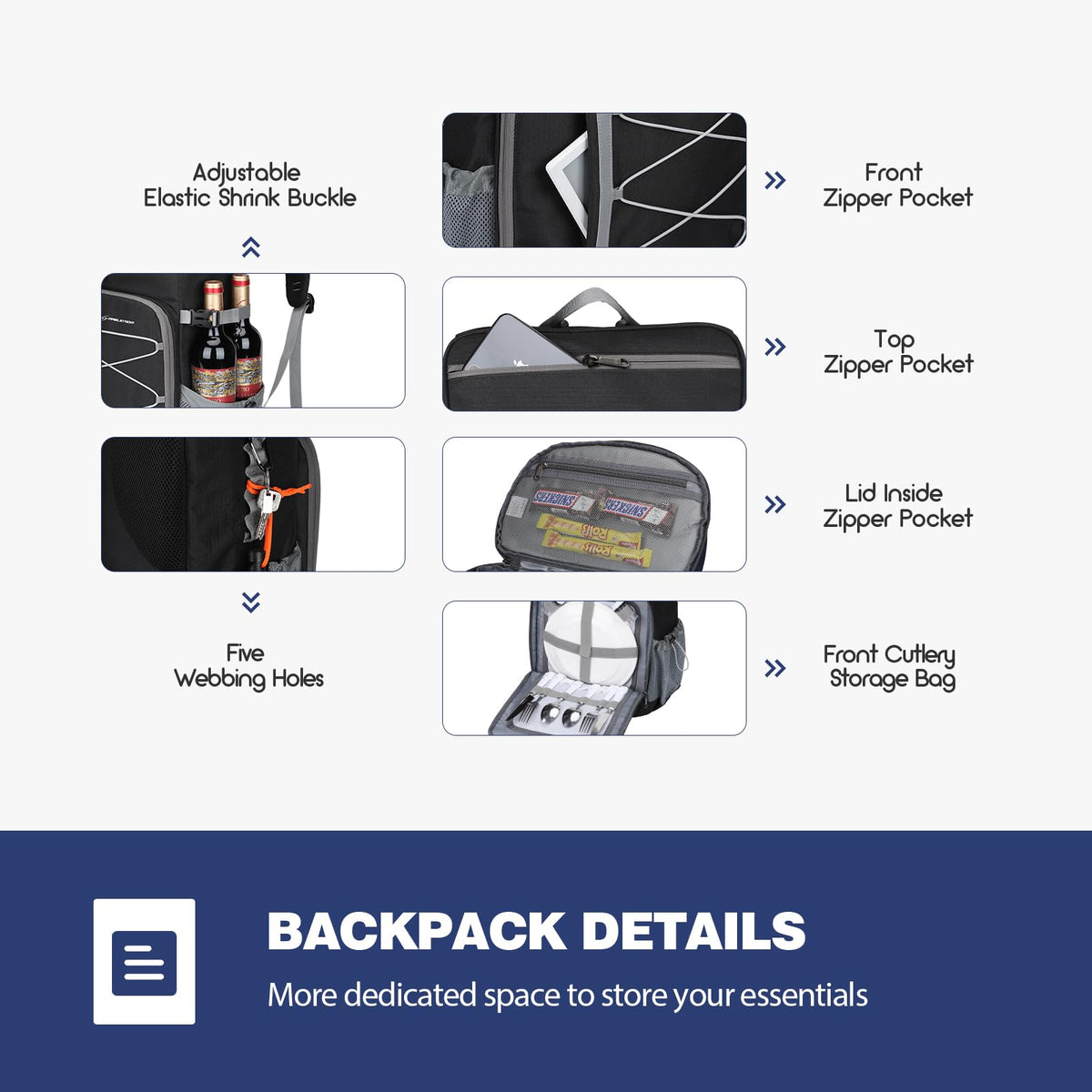 Maelstrom Mochila Hielera 35/50 Latas, Bolsa Hielera Suave Hermética | Frío 16h, bolsillos múltiples, silbato emergencia, acolchado ergonómico transpirable. Ideal camping, pesca, senderismo