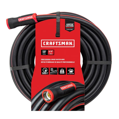 Craftsman Manguera de jardín de grado profesional resistente, 50 pies x 5/8 pulgadas