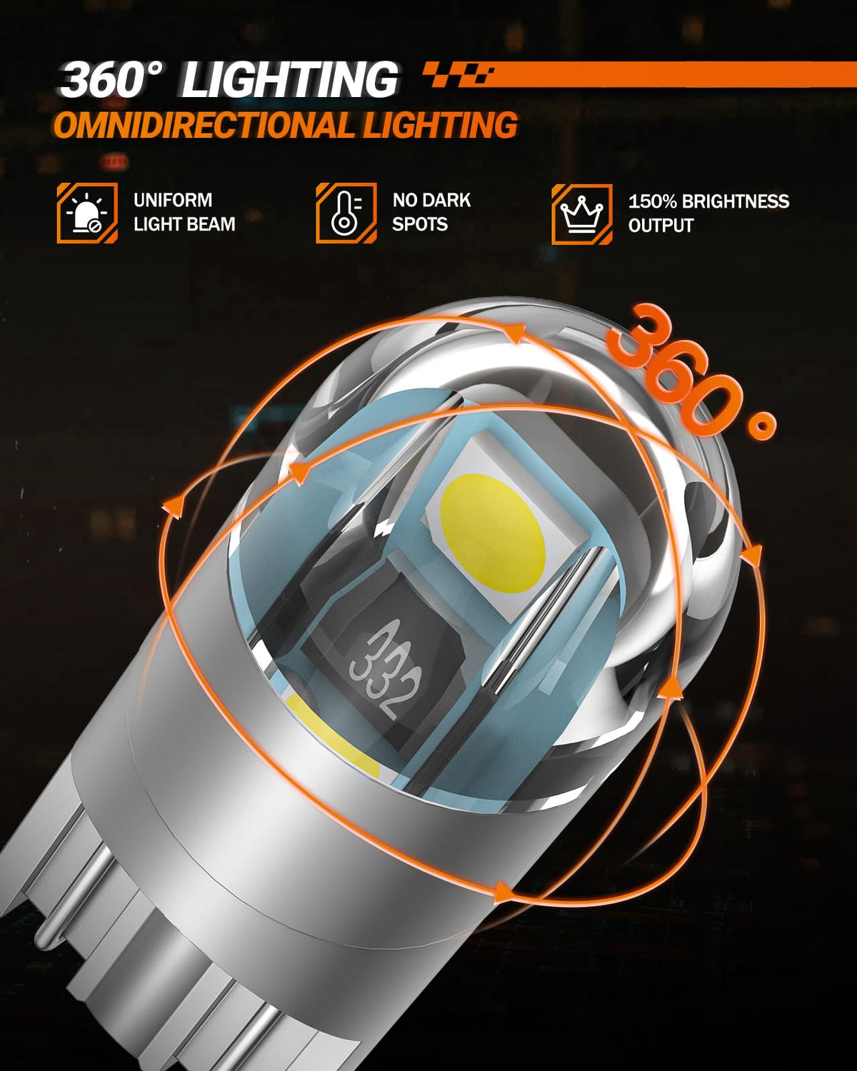 SEALIGHT 194 Bombillas LED 6000K Blanco T10 W5W 3030 Chips Luz Cúpula Mapa Placa Pack 10