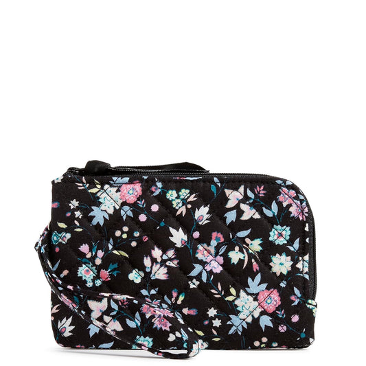 Vera Bradley - Funda de algodón con doble cierre para mujer, con protección RFID
