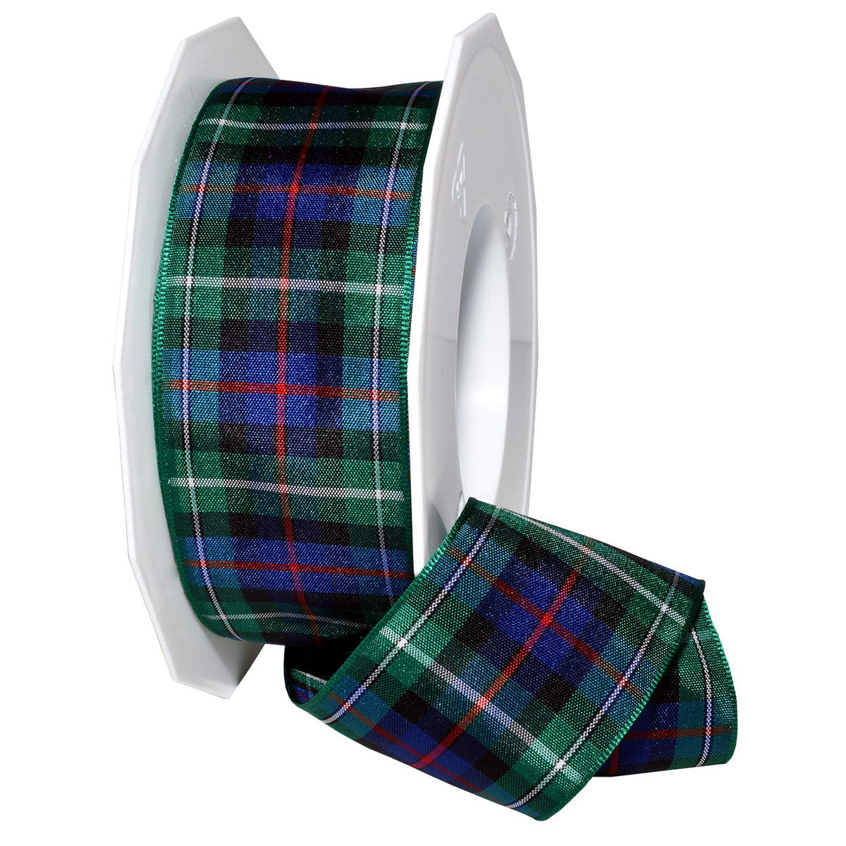 Morex Ribbon Edinburgh Ribbon, colores familiares de la herencia escocesa, decoraciones de Navidad y boda, a cuadros, 1.5 pulgadas por 27 yardas, Mackenzie - 1.5 Inch by 27 Yards - Mackenzie