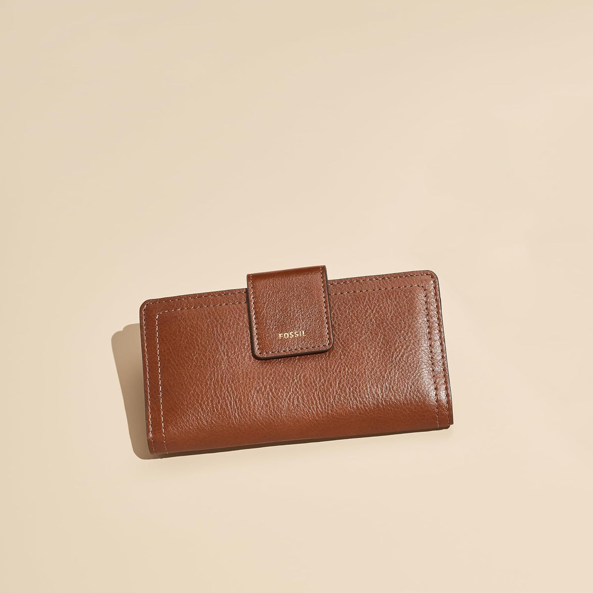 Fossil - Bolso de mano para mujer con marco clásico de piel