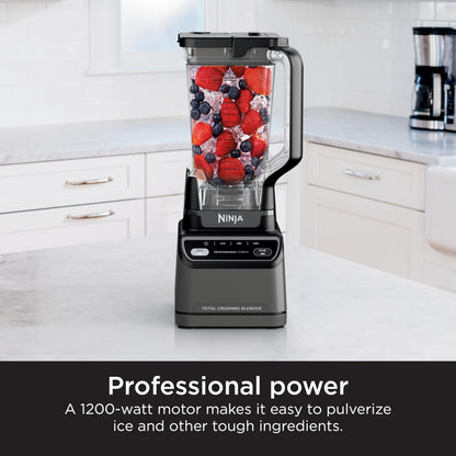 NINJA Licuadora Profesional, 1200 Vatios, Programa Auto-iQ, Cuchillas Total Crushing, Jarra de Licuadora de 72 Oz, 4 Velocidades, Licuados y Bebidas Congeladas, Negro, BR201AMZ