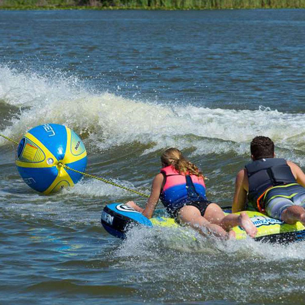 O'Brien Oval Shock Ball and Towable Tube Floats with Rope for Lake or River