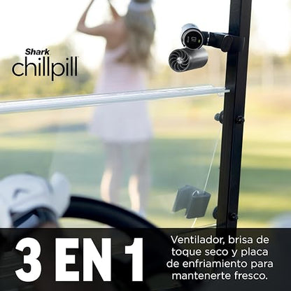 Shark Chillpill Sistema Refrigeración y Ventilador Personal 3 en 1, Rosa | Ventilador + refrigerador + humidificador | Inalámbrico y portátil | Contacto seco sin goteos