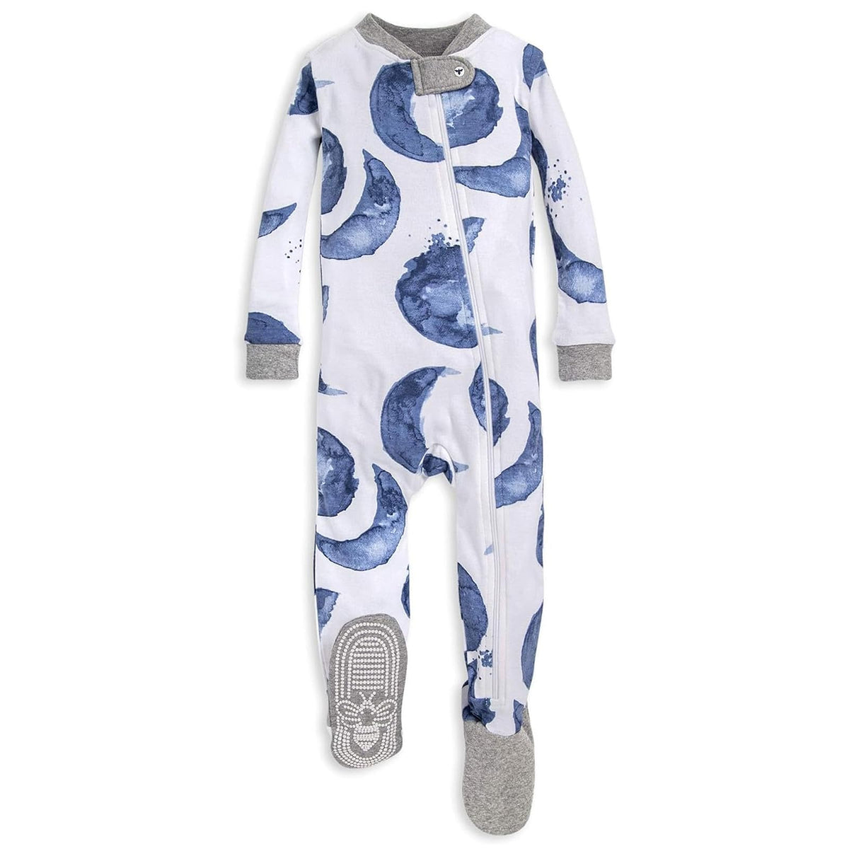 Burt's Bees Baby Pijama Cierre de Cremallera Algodón Orgánico - 24 Meses - índigo Hello Moon