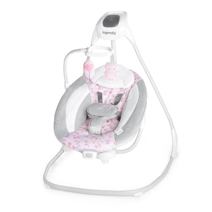 Ingenuity SimpleComfort Columpio Compacto para Bebé, 6 Velocidades - Pink