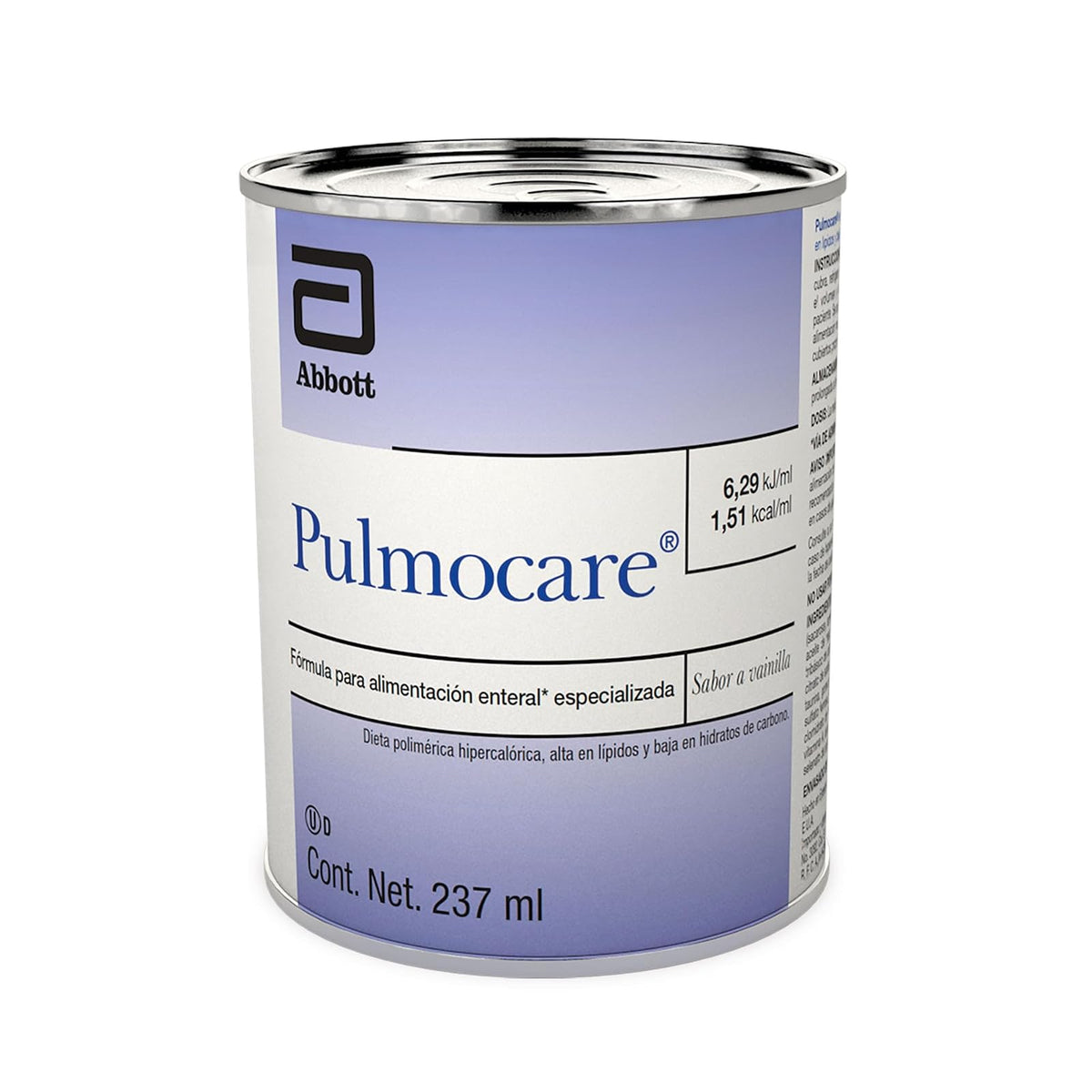 Pulmocare - Caja con 24 piezas de 237ml, Sabor Vainilla, Ideal para Pacientes con Enfermedades Pulmonares, Libre de Glucosa y Gluten