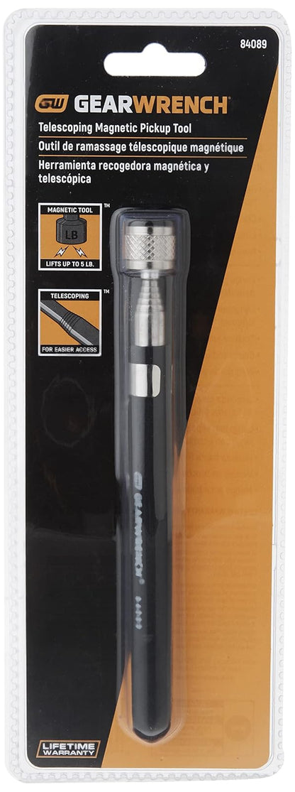 GEARWRENCH 84089 - Herramienta de recogida magnética telescópica de 33-1/4" (5 libras)