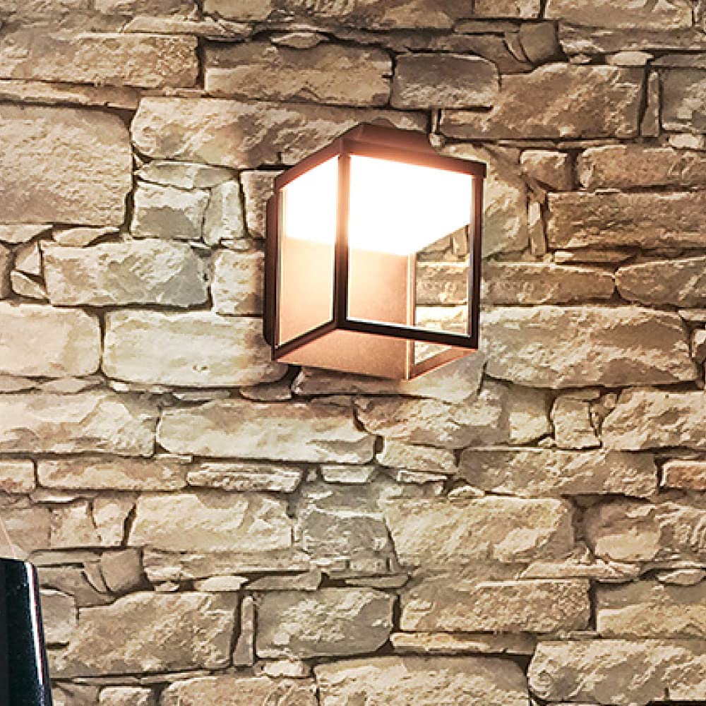 Tecnolite - Lámpara de Pared Arbotante LED Tipo Farol Exterior 9 W, Luz Cálida Brillante, IP44, LED integrado