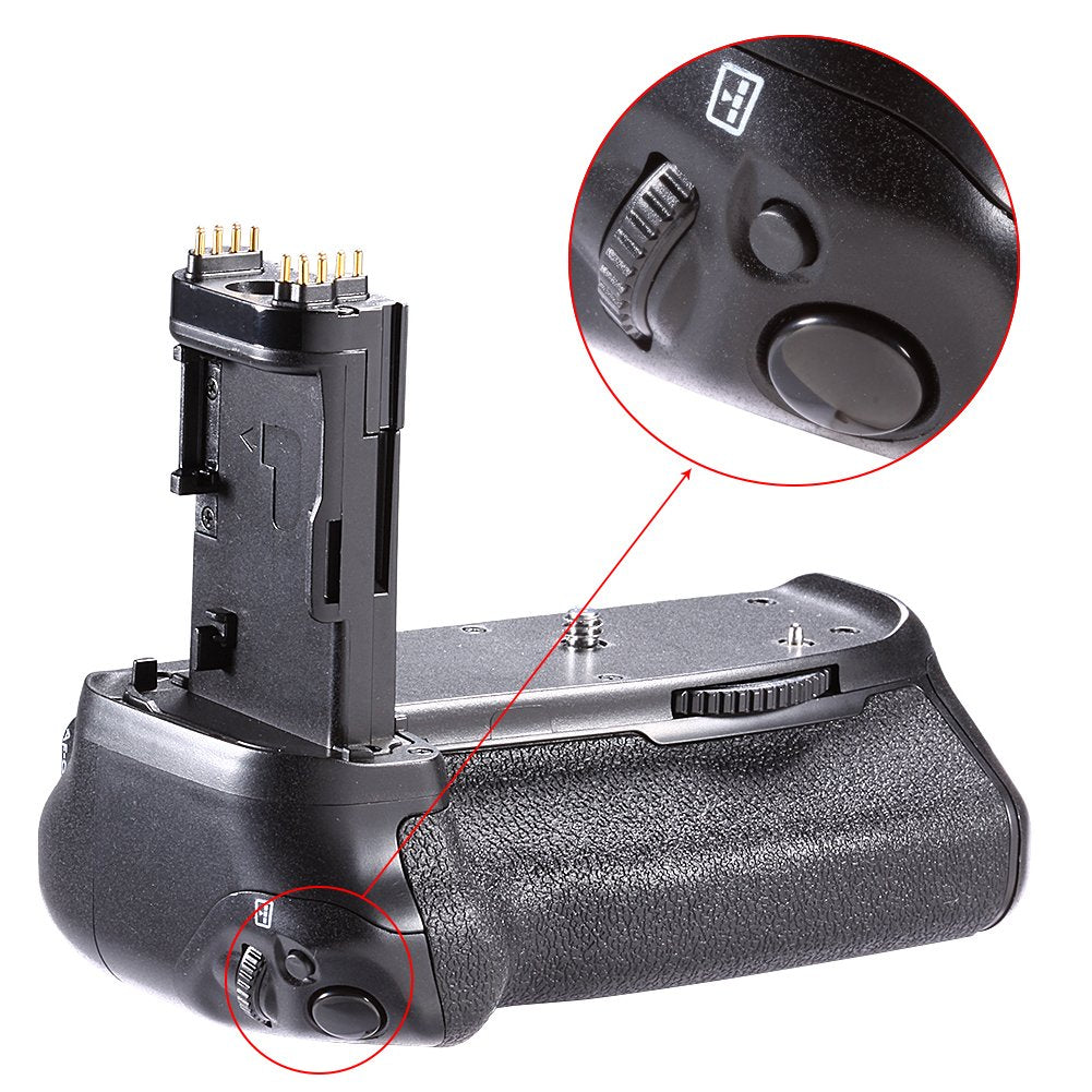 Neewer Soporte para Batería (Reemplazo para BG-E14), Trabaje con Batería LP-E6/6 piezas, Baterías AA para Cámara Canon EOS 70D 80D 90D DSLR