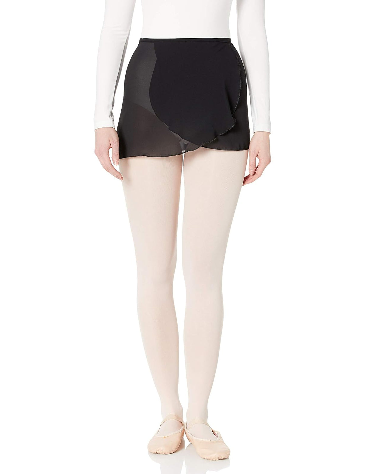 Bloch Vera Georgette Falda Cruzada de Ballet para Mujer - Negro - - Talla Única