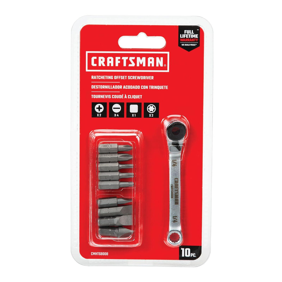 CRAFTSMAN Juego de destornilladores, trinquete, multibroca (CMHT68008)