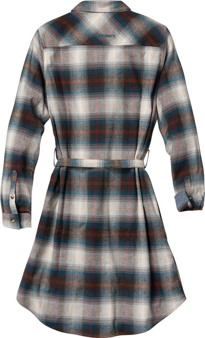 Legendary Whitetails Open Spaces Dress, Plaid Flannel Long Sleeve Button Up Tunic with Belt Vestidos Mujer