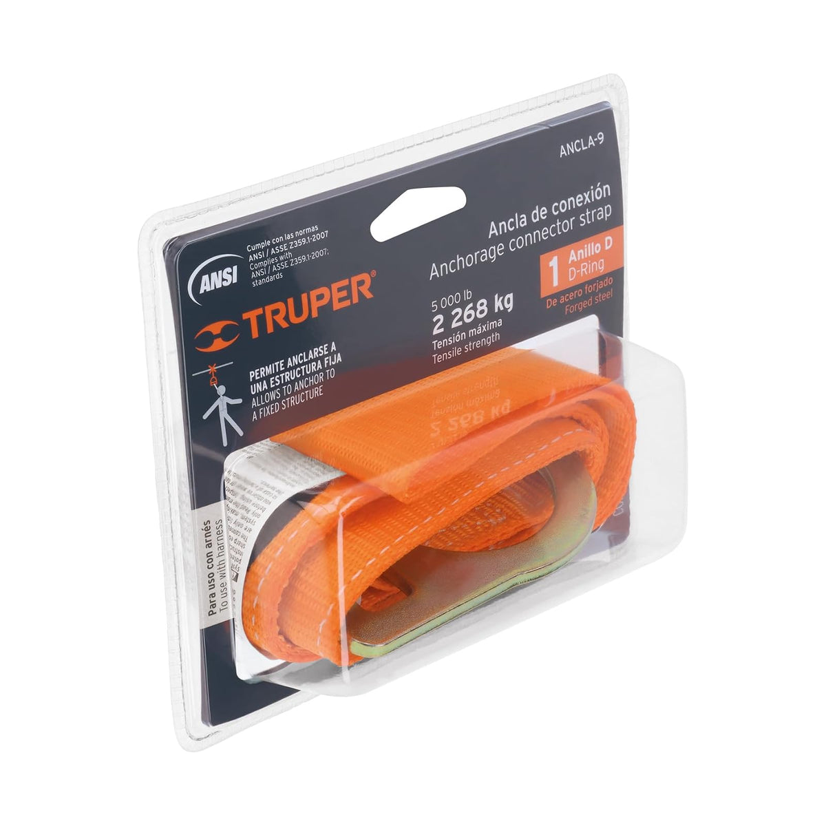 Truper ANCLA-9, Ancla de conexión para arneses, 90 cm