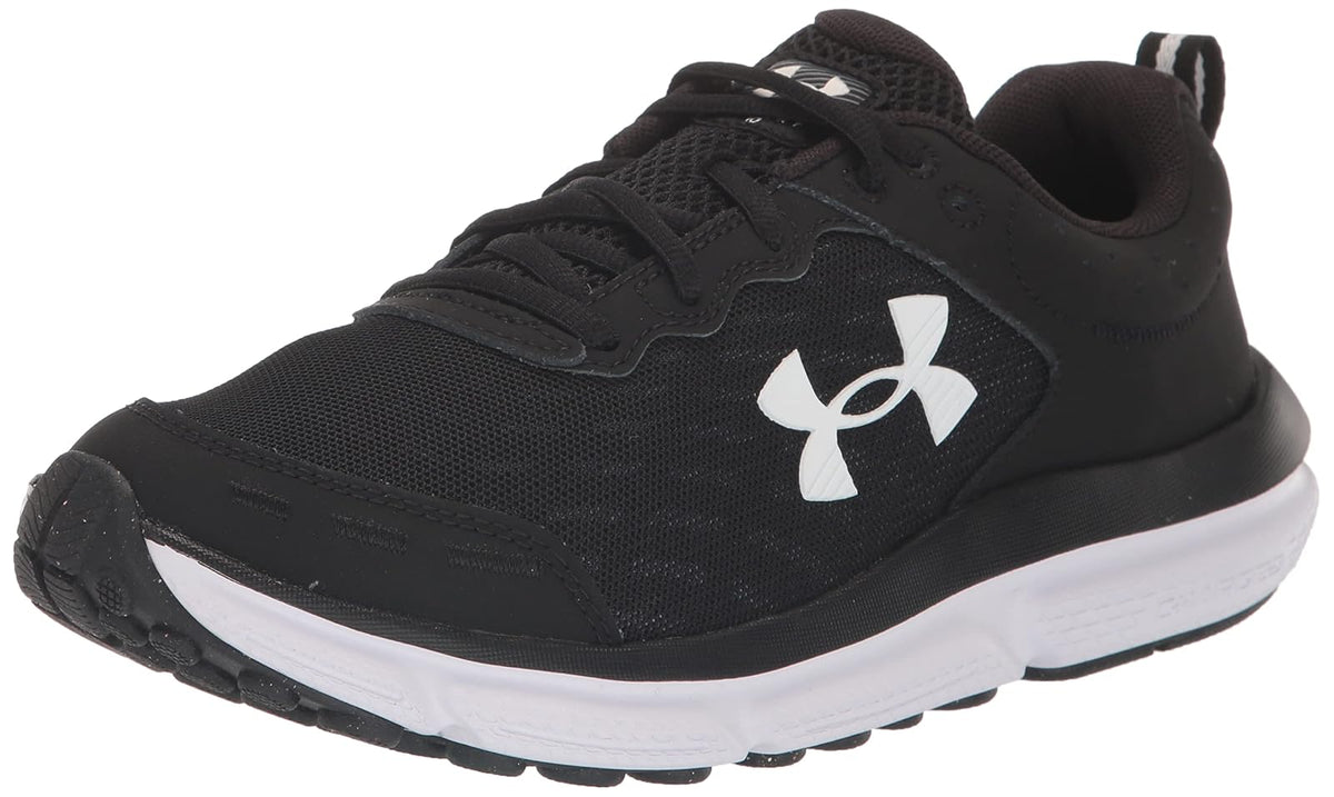 Under Armour Charged Assert 10 - Tenis de Correr para Mujer | Zapatos para correr de carretera - 25.5 cm - (001) Negro - Negro - Blanco
