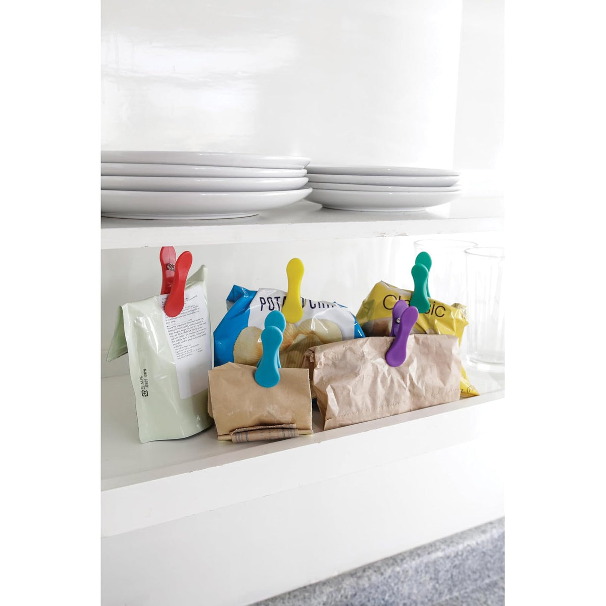 KIKKERLAND Sujetador de papel Arcoiris 8 pzas