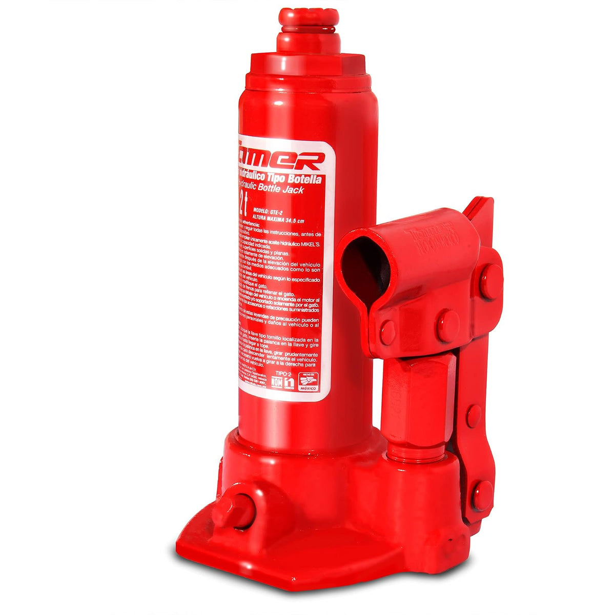 Tamer Gato Hidráulico de Botella con Tornillo de Extensión - 2 TON