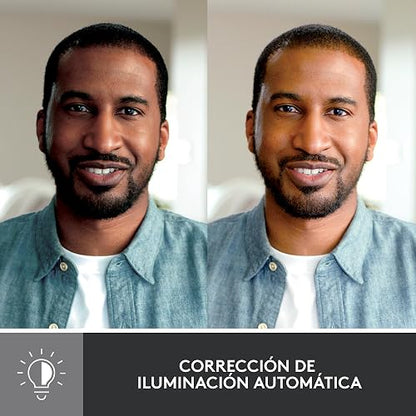 Logitech Brio 500 Webcam 1080p Full HD Autocorrección de Luz, Autoencuadre, Visualización, Mics con Reducción de Ruido, para Microsoft Teams, Google Meet, Zoom - Color Grafito