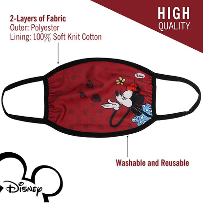 Disney Minnie Mouse - Máscara de lunares y besos fruncidos para adultos, Multi, 1 Count (Pack of 1)
