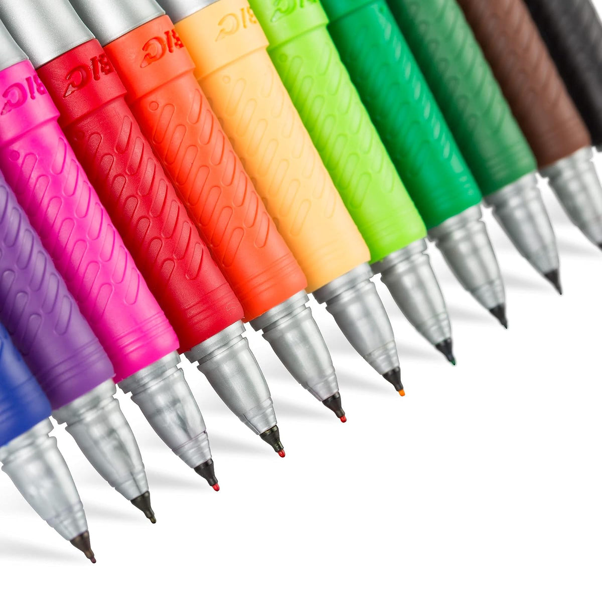 BIC Marcador Permanente Punto Ultra Fino Marca Diferentes Superficies Marking Surtido de Colores 24 Piezas