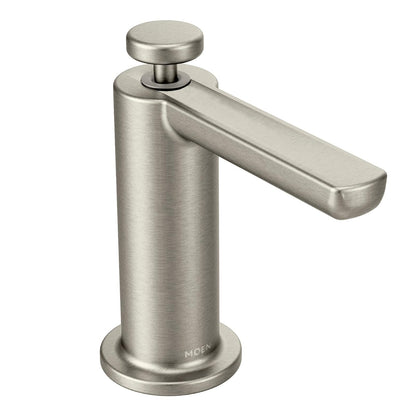 Moen Spot S3947SRS - Dispensador de jabón de Cocina con Botella Recargable por Encima del Fregadero, Acero Inoxidable - Resistente al punto inoxidable